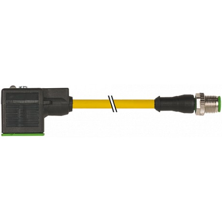 7000-40921-0150150 MURRELEKTRONIK M12 male 0° / MSUD valve plug form A 18 mm PVC 5X0.34 yellow 1.5m