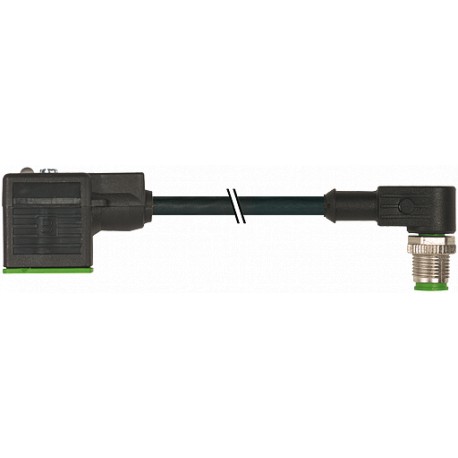 7000-40941-6350500 MURRELEKTRONIK M12 male 90° / MSUD valve plug form A 18mm PUR 5x0.34 black UL/CSA + drag ..