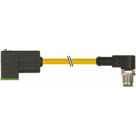 7000-41061-0160030 MURRELEKTRONIK M12 male 90° / MSUD valve plug form CI 9.4 mm PVC 3X0.75 yellow 0.3m