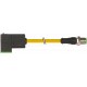 7000-41081-0160200 MURRELEKTRONIK M12 macho 0° / MSUD plugue de válvula forma C 8 mm PVC 3X0.75 amarelo 2m