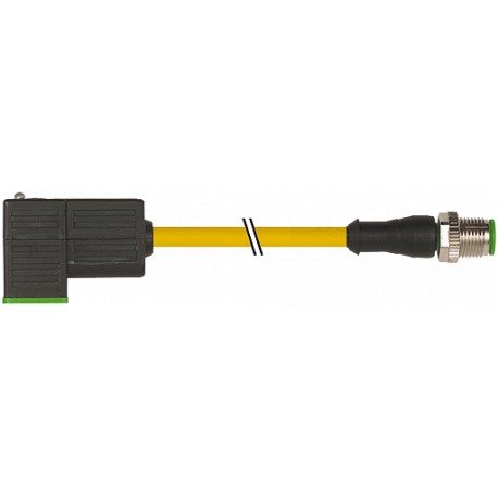 7000-41081-0160200 MURRELEKTRONIK M12 male 0° / MSUD valve plug form C 8 mm PVC 3X0.75 yellow 2m