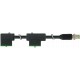 7000-41611-6370300 MURRELEKTRONIK M12 male 0°+cable / MSUD double valve plug 18 mm PUR 4X0.75 black UL/CSA, ..