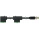 7000-41611-6370500 MURRELEKTRONIK M12 male 0°+cable / MSUD double valve plug 18 mm PUR 4X0.75 black UL/CSA, ..