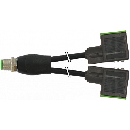 7000-42401-6160200 MURRELEKTRONIK M12 distribuidor en Y / MSUD tapón válvula forma A 18 mm PVC 3X0.75 negro ..