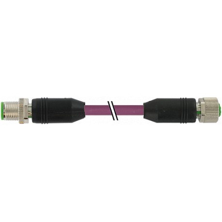 7000-44001-7861750 MURRELEKTRONIK M12 male 0° / M12 female 0° B-coded Profibus PUR 1x2xAWG22 shielded violet..