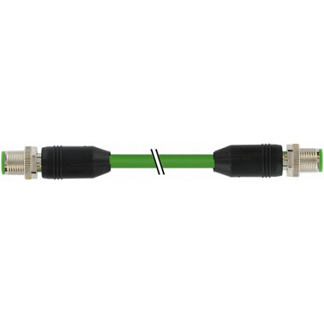 7000-44511-6590200 MURRELEKTRONIK M12 male 0° / M12 male 0° Ethernet PUR 2x2xAWG22 shielded green UL/CSA + d..