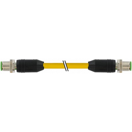 7000-44511-6750060 MURRELEKTRONIK M12 male 0° / M12 male 0° Ethernet PUR 2x2xAWG22 shielded yellow UL/CSA + ..