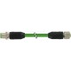 7000-44571-7960140 MURRELEKTRONIK M12 male 0° / M12 female 0° Ethernet PUR 2x2xAWG22 shielded green UL/CSA +..