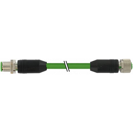 7000-44571-7960150 MURRELEKTRONIK M12 macho 0° / M12 hembra 0° Ethernet PUR 2x2xAWG22 apantallado verde UL/C..