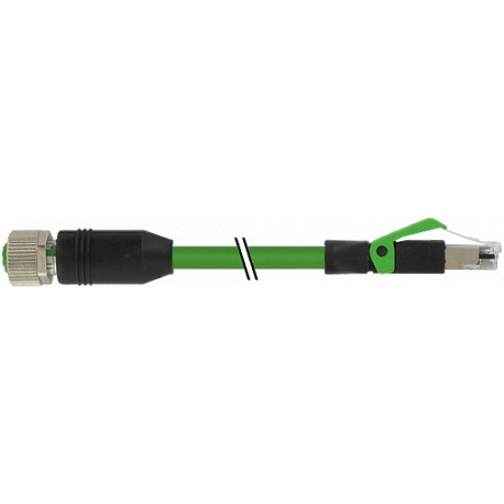 7000-44621-7940050 MURRELEKTRONIK M12 hembra 0° / RJ45 macho 0° Ethernet PUR 2x2xAWG22 apantallado verde UL/..