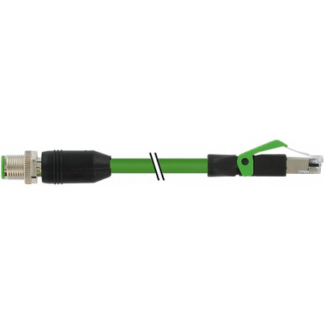 7000-44711-6590300 MURRELEKTRONIK M12 macho 0° / RJ45 macho 0° Ethernet PUR 2x2xAWG22 apantallado verde UL/C..