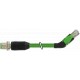 7000-44741-7960200 MURRELEKTRONIK M12 macho 0° / RJ45 45° esquerda Ethernet PUR 2x2xAWG22 blindado verde UL,..