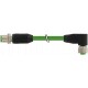 7000-47061-8310150 MURRELEKTRONIK M12 male 0° / M12 female 90° Y-coded PUR AWG20 + 26 shielded green UL/CSA ..