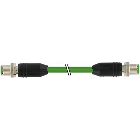 7000-51001-7900400 MURRELEKTRONIK M12 macho 0° / macho 0° X-cod. Gigabit PUR 4x2xAWG26 blindado verde UL/CSA..