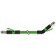 7000-74321-7940100 MURRELEKTRONIK RJ45 macho 0º / RJ45 macho 45º cima, Ethernet PUR 2x2xAWG22 blindado verde..