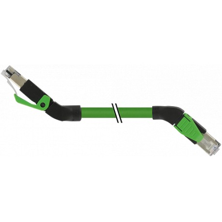 7000-74461-7960500 MURRELEKTRONIK RJ45 male 45°up/RJ45 male 45°right Ethernet PUR 2x2xAWG22 shielded green U..