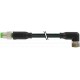 7000-88021-6100250 MURRELEKTRONIK M8 macho 0° / M8 hembra 90° PVC 3x0.25 negro UL/CSA 2,5m