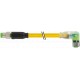 7000-88041-0200050 MURRELEKTRONIK M8 male 0° / M8 female 90° LED PUR 3x0.25 yellow UL/CSA 0,5m