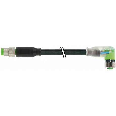 7000-88041-6100030 MURRELEKTRONIK M8 male 0° / M8 female 90° LED PVC 3x0.25 black UL/CSA 0.3m