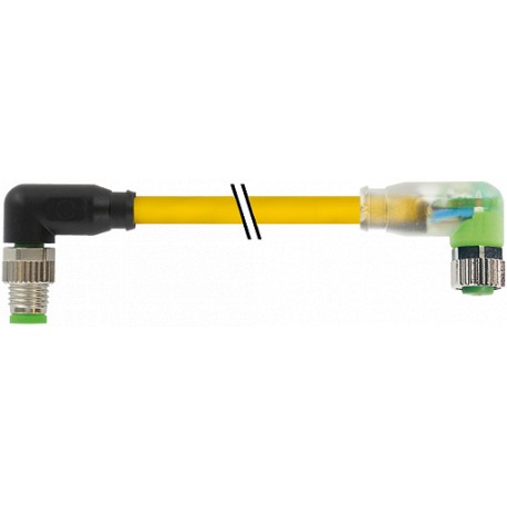 7000-88101-0300060 MURRELEKTRONIK M8 macho 90° / M8 fêmea 90° LED PUR 3x0.25 amarelo UL/CSA + cadeia porta-c..