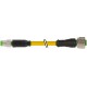 7000-88251-0110200 MURRELEKTRONIK M8 macho 0° / M12 fêmea 0° 4 pólos PVC 4x0.25 amarelo UL/CSA 2m