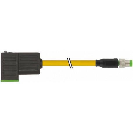7000-88421-0330060 MURRELEKTRONIK M8 male 0° 3 pole / MSUD valve plug form C 8 mm (small) PUR 3X0.34 yellow,..