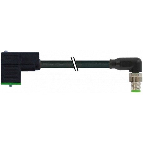 7000-88451-6130060 MURRELEKTRONIK M8 male 90° / MSUD valve plug form C 8 mm(SMALL) PVC 3X0.34 black 0.6m
