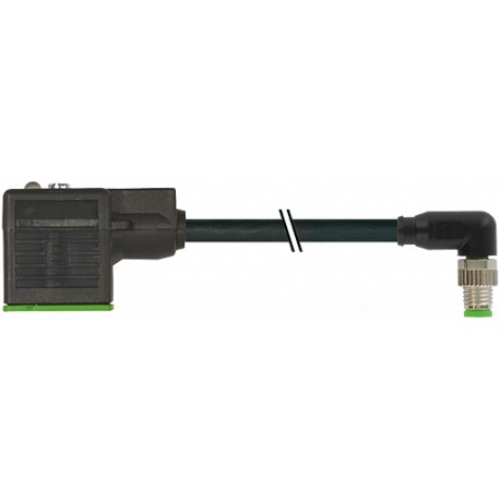 7000-88721-6130030 MURRELEKTRONIK M8 male 90° 3 pole / MSUD valve plug form A 18 mm PVC 3X0.34 black 0.3m
