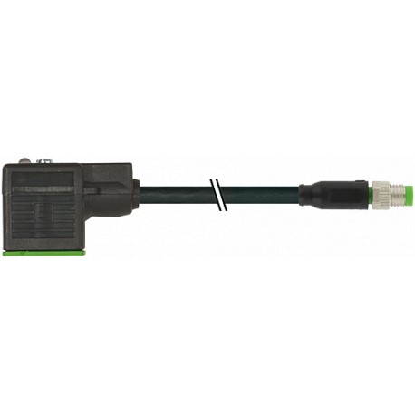7000-88741-6130060 MURRELEKTRONIK M8 male 0° 3 pole / MSUD valve plug form B 10 mm PVC 3X0.34 black 0.6m