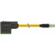 7000-88781-0330100 MURRELEKTRONIK M8 male 0° 3 pole / MSUD valve plug form BI 11 mm PUR 3X0.34 yellow, UL/CS..