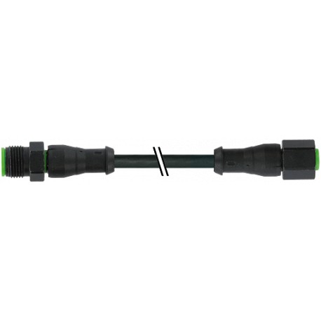 7003-40028-8280300 MURRELEKTRONIK M12 macho 0° / M12 hembra 0° SC FEP-JB 5x0,38 negro FEP 3m