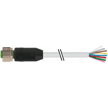 7004-17041-2936000 MURRELEKTRONIK M12 hembra 0° con cable V4A PVC 8x0.25 gris 60m