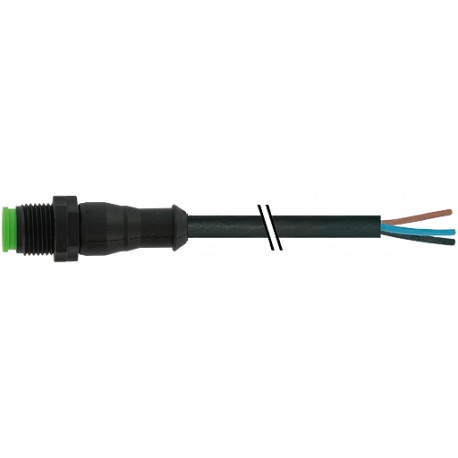 7005-12001-6130750 MURRELEKTRONIK M12 LITE macho 0° con cable PVC 3X0.34 negro UL/CSA 7.5m