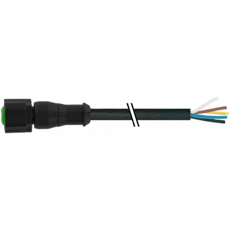 7005-12241-6550150 MURRELEKTRONIK Cordon M12 femelle droit sortie fils Lite PUR 5x0.34 noir UL/CSA + robot +..