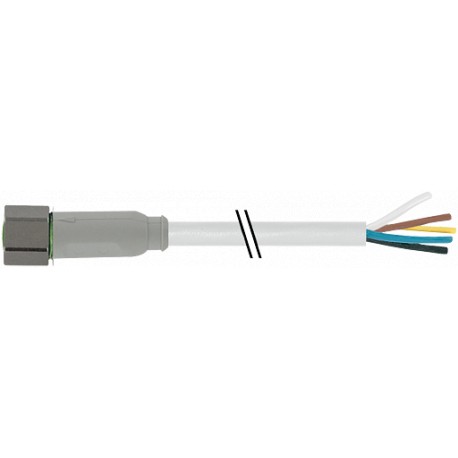 7014-08061-2112000 MURRELEKTRONIK М8 женский 0° с кабель F&B PVC 4x0.25 серый, UL/CSA 20m