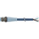 7024-12021-3210300 MURRELEKTRONIK M12 macho 0° con cable F&B Pro PP 4x0.34 azul robot + cadena portacables 3m