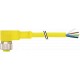 7030-12361-1260500 MURRELEKTRONIK M12 hembra 90° con cable AIDA PUR 5x0.34 amarillo UL/CSA + cadena portacab..