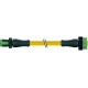 7050-40021-0340015 MURRELEKTRONIK MQ12 male 0° / MQ12 female 0° PUR 4x0.34 yellow UL/CSA + drag chain 0,15m