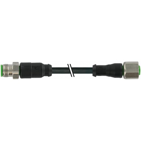 7072-40021-7370600 MURRELEKTRONIK M12 Xtreme мужчин 0° / M12 женский 0° PUR 4x0,5 черный UL/CSA, кабельная ц..