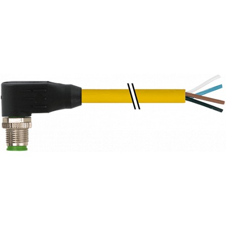 7700-12101-1500060 MURRELEKTRONIK M12 mâle coudé sortie fils TPE 4xAWG18/41 jaune UL,CSA + chaîne porte-câbl..