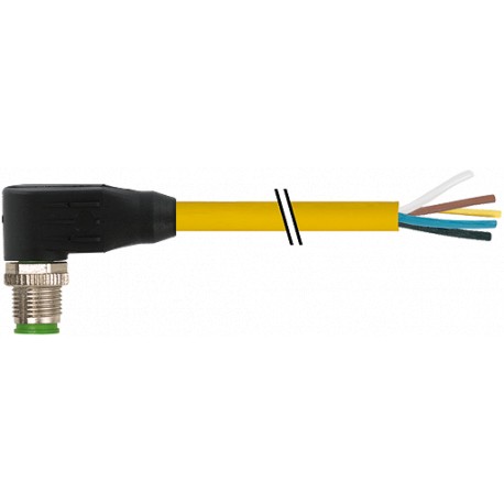 7700-12121-1610300 MURRELEKTRONIK M12 Stecker gewinkelt freies Leitungsende TPE 5xAWG18 gelb UL/CSA + Schlep..