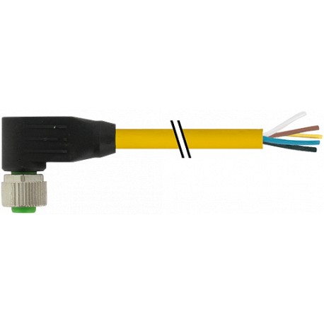 7700-12361-1610100 MURRELEKTRONIK M12 hembra 90° con cable TPE 5xAWG18 amarillo UL/CSA + cadena portacables ..