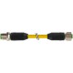 7700-40021-1500060 MURRELEKTRONIK M12 macho 0° / M12 hembra 0° TPE 4xAWG18/41 amarillo UL,CSA + cadena porta..