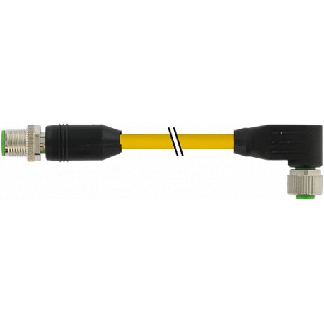 7700-40141-1610500 MURRELEKTRONIK M12 мужчин 0° / M12 женский 90° TPE 5xAWG18 желтый UL/CSA + кабельная цепь..