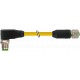 7700-40201-1500200 MURRELEKTRONIK M12 male 90° / M12 female 0° TPE 4xAWG18/41 yellow UL,CSA + drag chain 2m