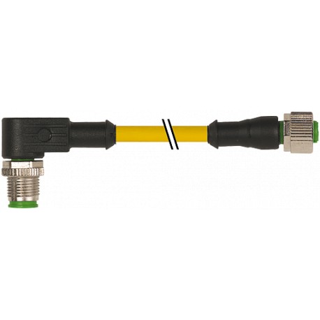 7700-40201-U040750 MURRELEKTRONIK M12 male 90° / M12 female 0° TPE 4x22AWG yellow UL/CSA, ITC/PLTC 7,5m