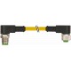 7700-40261-U040500 MURRELEKTRONIK M12 macho 90° / M12 fêmea 90° TPE 4x22AWG amarelo UL/CSA, ITC/PLTC 5m