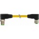 7700-40281-1610100 MURRELEKTRONIK M12 macho 90° / M12 fêmea 90° TPE 5xAWG18 amarelo UL/CSA + cadeia porta-ca..