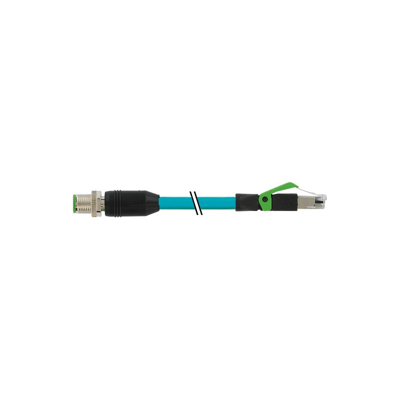 CABLE ETHERNET M12 D-RJ45, 1M