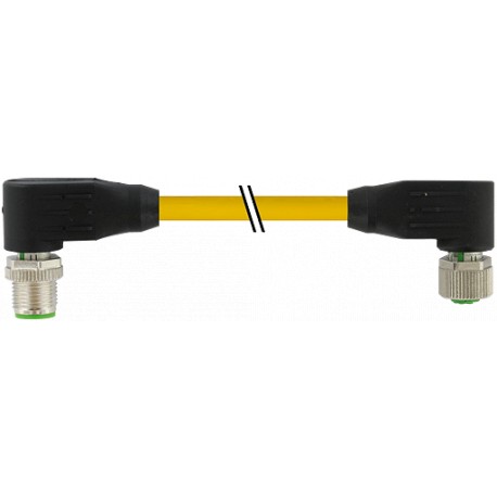 7700-48021-U0H0100 MURRELEKTRONIK M12 mâle coudé / M12 femelle coudé TPE 8x22AWG jaune UL/CSA, ITC/PLTC 1m